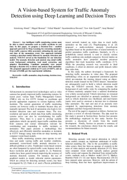 A Vision-based System for Traffic Anomaly Detection using Deep Learning
  and Decision Trees