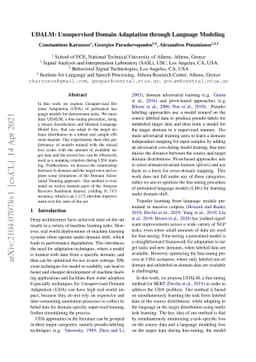 UDALM: Unsupervised Domain Adaptation through Language Modeling