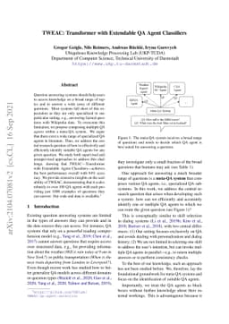 TWEAC: Transformer with Extendable QA Agent Classifiers