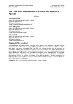 The Dark Web Phenomenon: A Review and Research Agenda