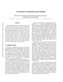 Convolutions for Spatial Interaction Modeling
