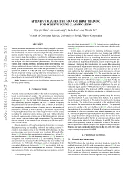 Attentive max feature map and joint training for acoustic scene
  classification