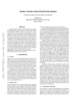 Speaker Attentive Speech Emotion Recognition