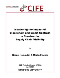 Measuring the Impact of Blockchain and Smart Contract on Construction
  Supply Chain Visibility