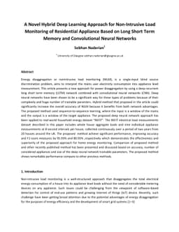 A Novel Hybrid Deep Learning Approach for Non-Intrusive Load Monitoring
  of Residential Appliance Based on Long Short Term Memory and Convolutional
  Neural Networks