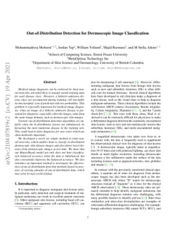 Out-of-Distribution Detection for Dermoscopic Image Classification