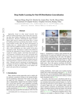 Deep Stable Learning for Out-Of-Distribution Generalization