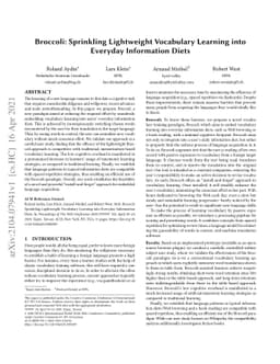 Broccoli: Sprinkling Lightweight Vocabulary Learning into Everyday
  Information Diets