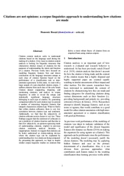 Citations are not opinions: a corpus linguistics approach to
  understanding how citations are made