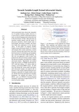 Towards Variable-Length Textual Adversarial Attacks