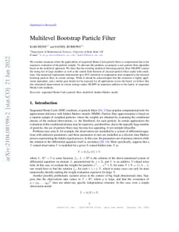 Multilevel Bootstrap Particle Filter