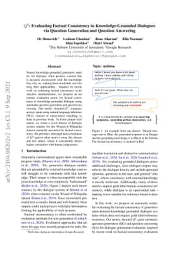 $Q^{2}$: Evaluating Factual Consistency in Knowledge-Grounded Dialogues
  via Question Generation and Question Answering