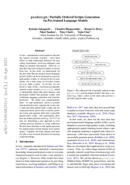 proScript: Partially Ordered Scripts Generation via Pre-trained Language
  Models