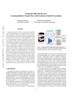 Fusing the Old with the New: Learning Relative Camera Pose with
  Geometry-Guided Uncertainty