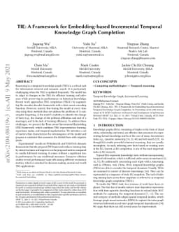 TIE: A Framework for Embedding-based Incremental Temporal Knowledge
  Graph Completion