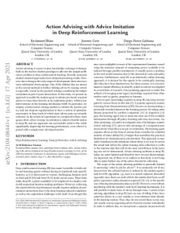 Action Advising with Advice Imitation in Deep Reinforcement Learning