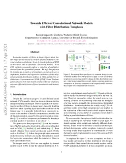 Towards Efficient Convolutional Network Models with Filter Distribution
  Templates