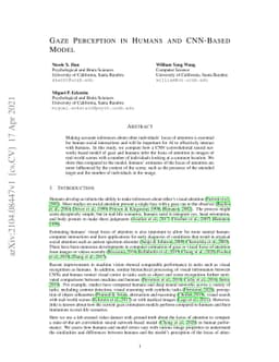 Gaze Perception in Humans and CNN-Based Model