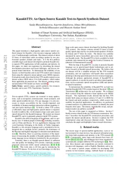 KazakhTTS: An Open-Source Kazakh Text-to-Speech Synthesis Dataset