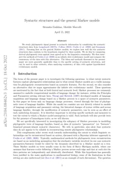 Syntactic structures and the general Markov models