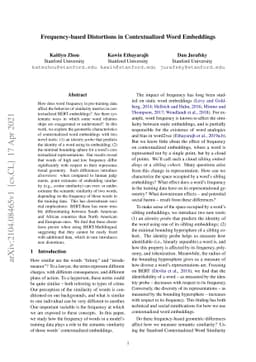 Frequency-based Distortions in Contextualized Word Embeddings