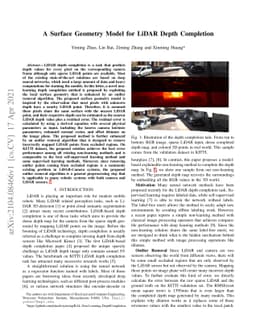 A Surface Geometry Model for LiDAR Depth Completion