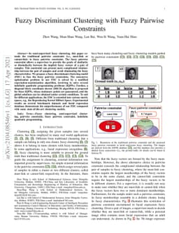 Fuzzy Discriminant Clustering with Fuzzy Pairwise Constraints