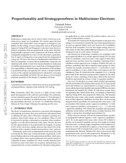 Proportionality and Strategyproofness in Multiwinner Elections