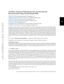 AeroTraj: Trajectory Planning for Fast, and Accurate 3D Reconstruction
  Using a Drone-based LiDAR