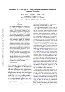 Distributed NLI: Learning to Predict Human Opinion Distributions for
  Language Reasoning