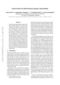 Intent Features for Rich Natural Language Understanding