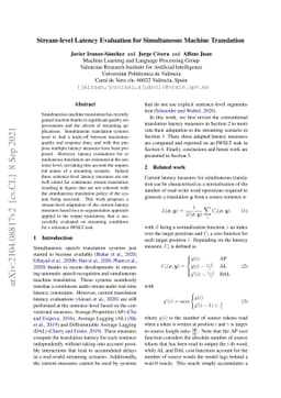Stream-level Latency Evaluation for Simultaneous Machine Translation