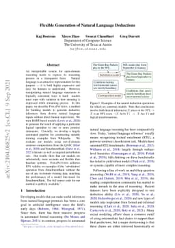 Flexible Generation of Natural Language Deductions