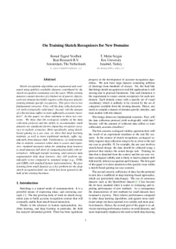 On Training Sketch Recognizers for New Domains