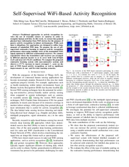 Self-Supervised WiFi-Based Activity Recognition