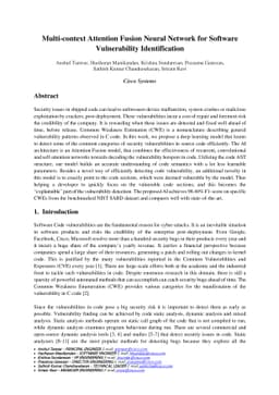 Multi-context Attention Fusion Neural Network for Software Vulnerability
  Identification