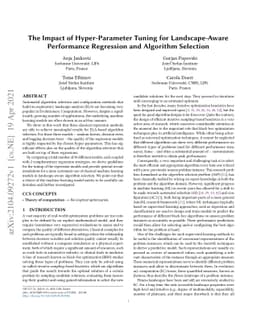 The Impact of Hyper-Parameter Tuning for Landscape-Aware Performance
  Regression and Algorithm Selection