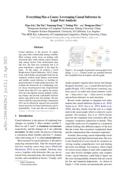 Everything Has a Cause: Leveraging Causal Inference in Legal Text
  Analysis