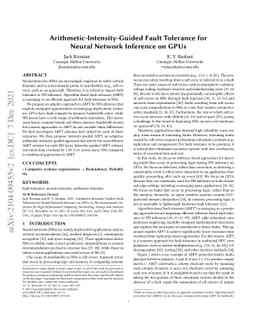 Arithmetic-Intensity-Guided Fault Tolerance for Neural Network Inference
  on GPUs