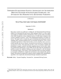 Towards Guaranteed Safety Assurance of Automated Driving Systems with
  Scenario Sampling: An Invariant Set Perspective (Extended Version)