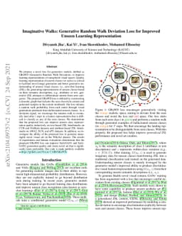 Imaginative Walks: Generative Random Walk Deviation Loss for Improved
  Unseen Learning Representation