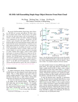 SE-SSD: Self-Ensembling Single-Stage Object Detector From Point Cloud