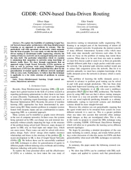 GDDR: GNN-based Data-Driven Routing