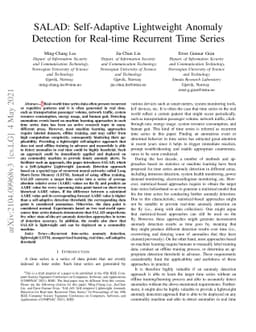 SALAD: Self-Adaptive Lightweight Anomaly Detection for Real-time
  Recurrent Time Series