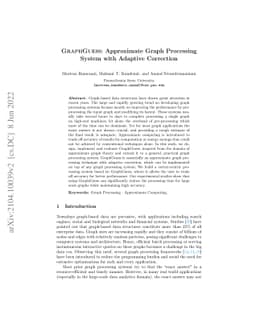 GraphGuess: Approximate Graph Processing System with Adaptive Correction