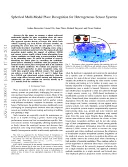 Spherical Multi-Modal Place Recognition for Heterogeneous Sensor Systems