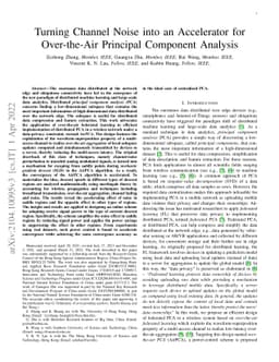 Turning Channel Noise into an Accelerator for Over-the-Air Principal
  Component Analysis