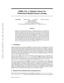 MBRL-Lib: A Modular Library for Model-based Reinforcement Learning