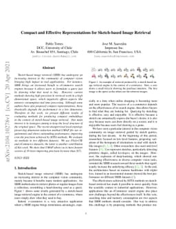 Compact and Effective Representations for Sketch-based Image Retrieval