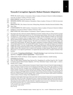 Towards Corruption-Agnostic Robust Domain Adaptation